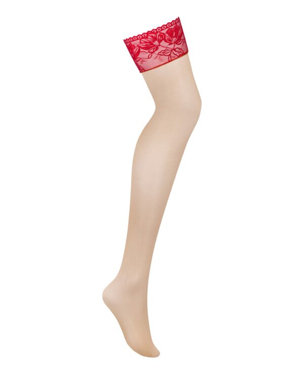 Obsessive - Lacelove Jarretelkousen Met Kant - Rood - Afbeelding 3