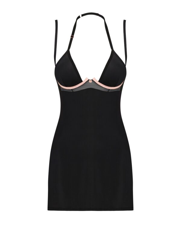 Selinne Sexy Babydoll Met String - Zwart - Afbeelding 4