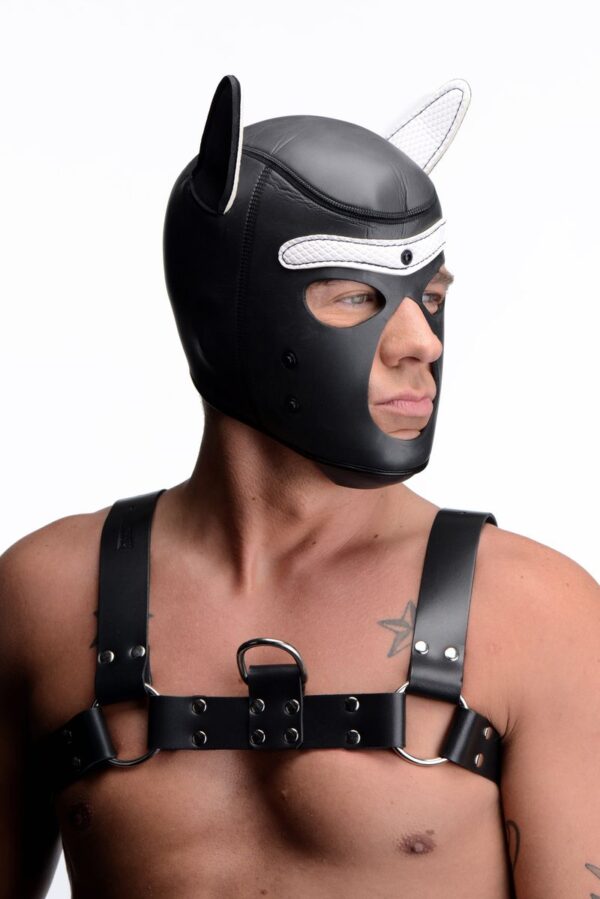 Spike Puppy BDSM Hood - Zwart/Wit - Afbeelding 9