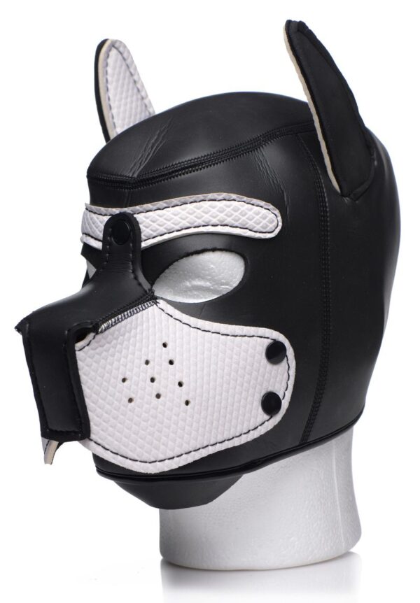Spike Puppy BDSM Hood - Zwart/Wit - Afbeelding 2