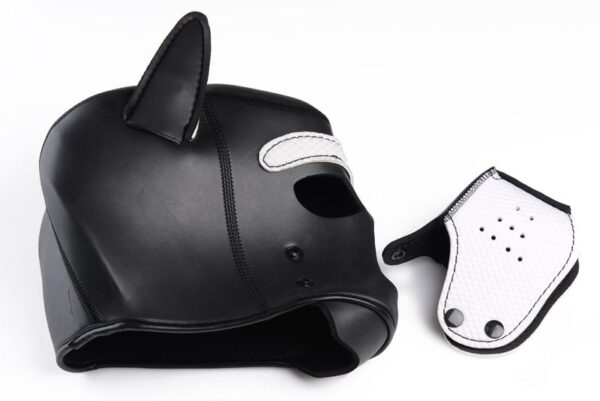 Spike Puppy BDSM Hood - Zwart/Wit - Afbeelding 8