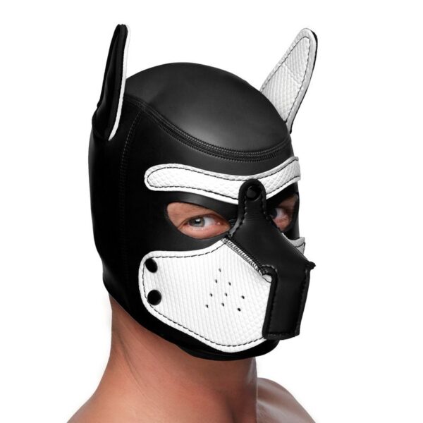 Spike Puppy BDSM Hood - Zwart/Wit - Afbeelding 3