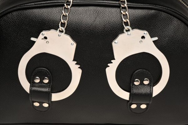 Bondage Reistas Met Handboeien - Zwart - Afbeelding 5