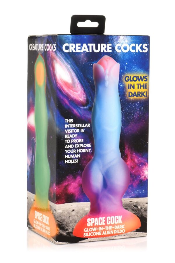 Glow-in-the-dark Siliconen Alien Dildo - Afbeelding 12