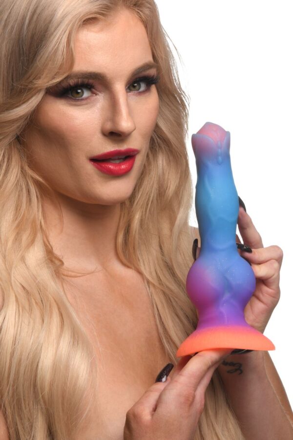 Glow-in-the-dark Siliconen Alien Dildo - Afbeelding 3
