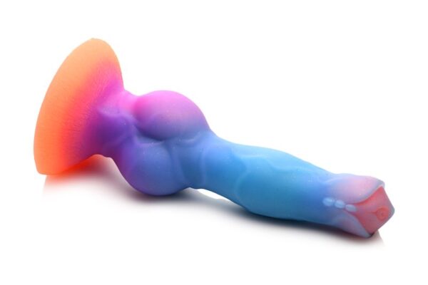 Glow-in-the-dark Siliconen Alien Dildo - Afbeelding 4