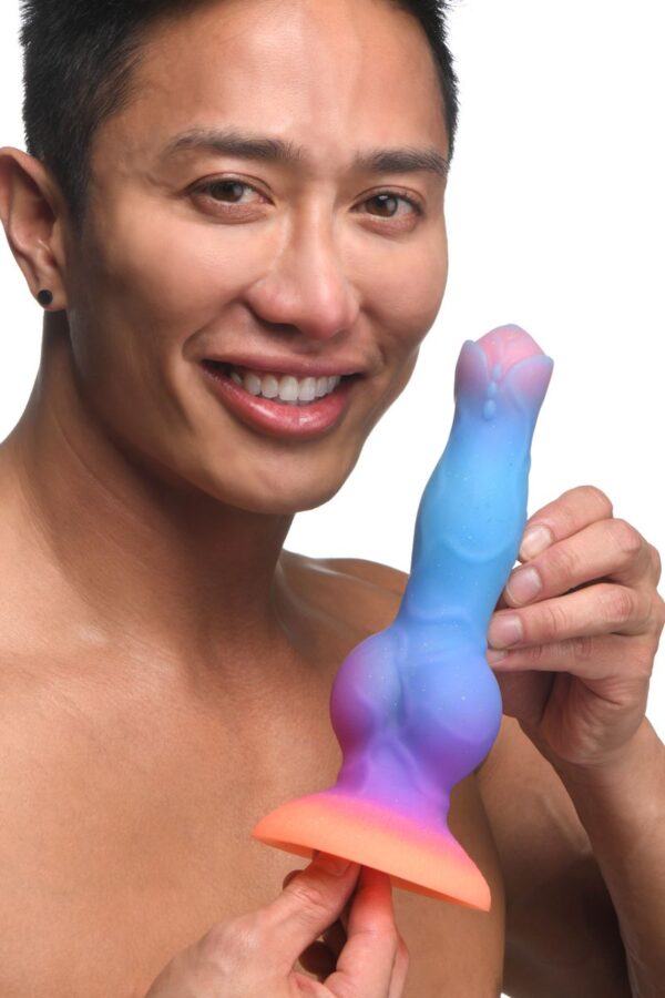 Glow-in-the-dark Siliconen Alien Dildo - Afbeelding 5