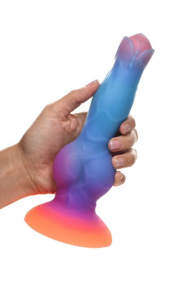 Glow-in-the-dark Siliconen Alien Dildo - Afbeelding 8