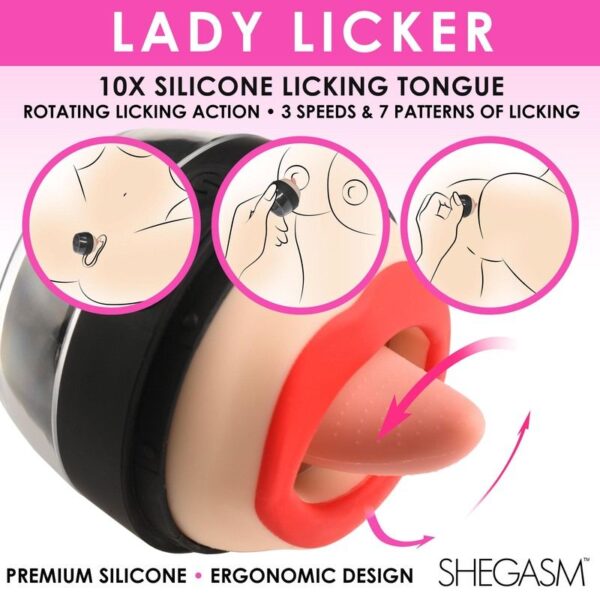 Lickgasm Lady Clitoris Stimulator Met Tong - Afbeelding 16