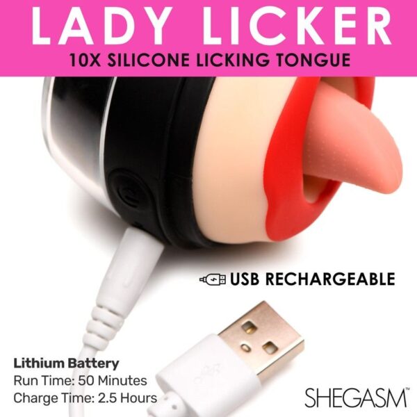Lickgasm Lady Clitoris Stimulator Met Tong - Afbeelding 17