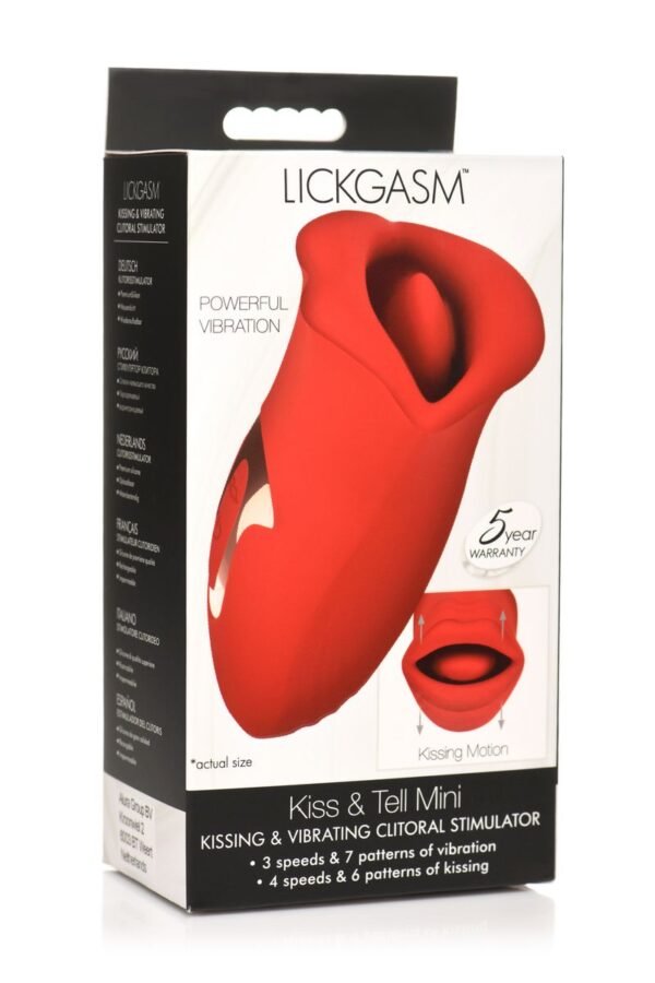 Lickgasm Kus Vibrerende Clitoris Stimulator - Rood - Afbeelding 9