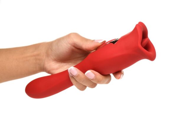 Lickgasm Dubbelzijdige Kus Vibrator - Rood - Afbeelding 2