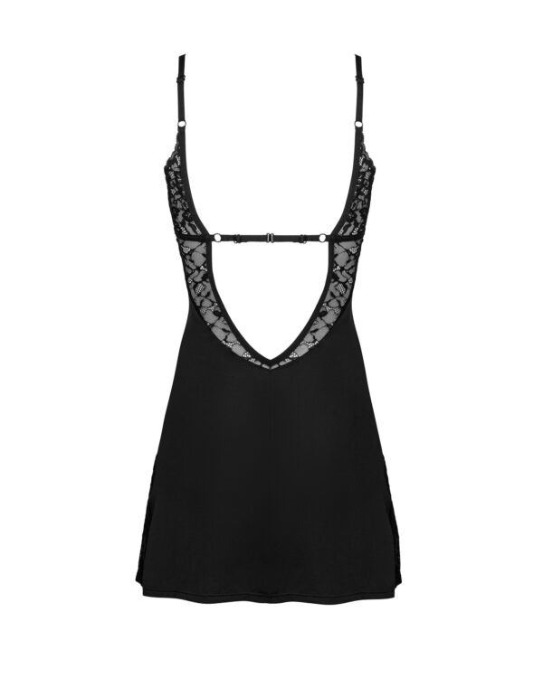 Bellastia Babydoll Met Sexy String - Zwart - Afbeelding 4