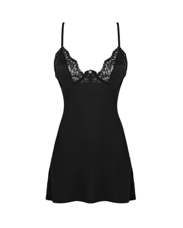 Bellastia Babydoll Met Sexy String - Zwart - Afbeelding 3