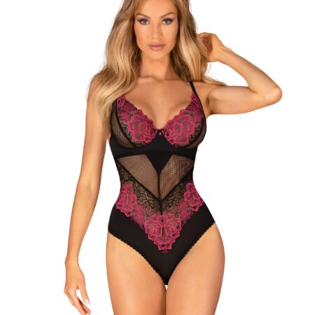 Obsessive - Rosenty Teddy - Zwart/Paars