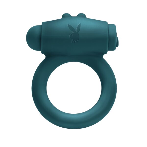Playboy - Bunny Buzzer Cockring - Teal - Afbeelding 4