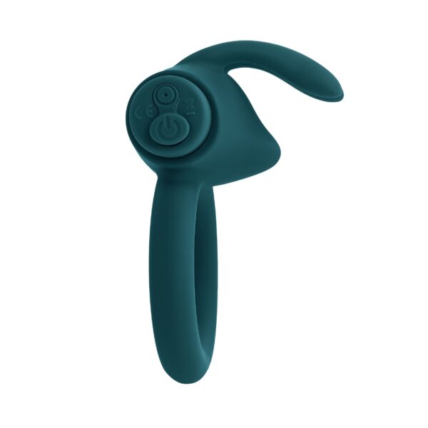 Playboy - Bunny Buzzer Cockring - Teal - Afbeelding 5