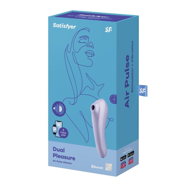 Satisfyer Dual Pleasure Luchtdrukvibrator - Mauve - Afbeelding 5