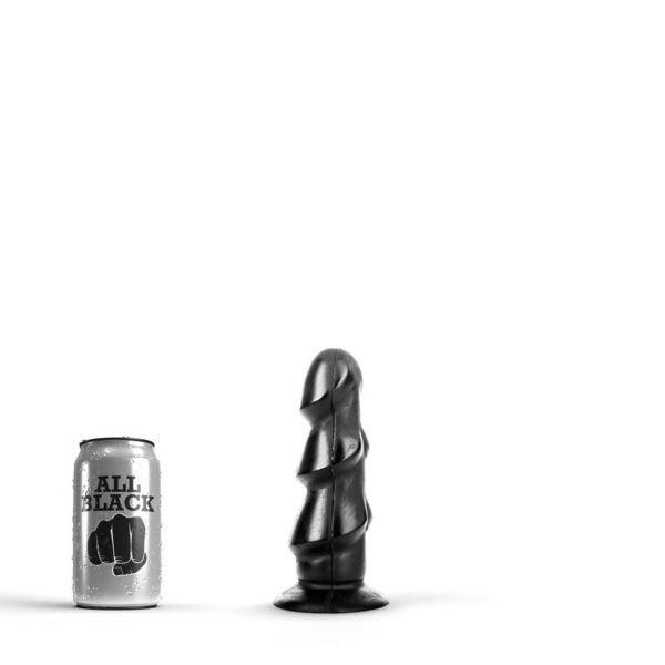 Zwarte Anaal Dildo Met Ribbels - Afbeelding 6
