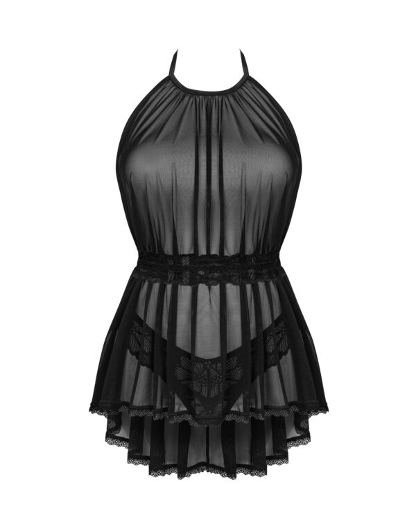 Obsessive - Serafia Babydoll & String - Zwart - Afbeelding 5