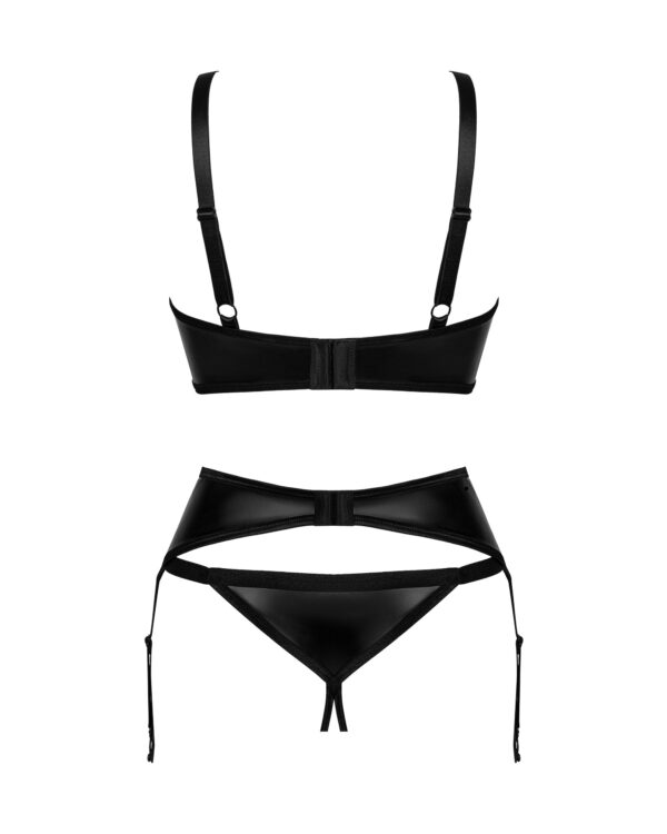 Obsessive - Armares Kruisloze 3-Delige Set - Zwart - Afbeelding 7