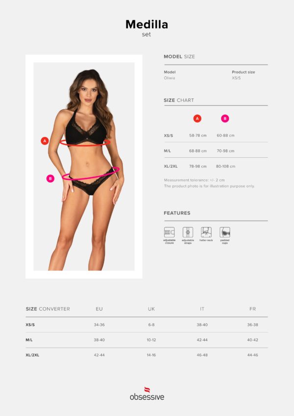Obsessive - Medilla 2-Delige Set - Zwart - Afbeelding 7