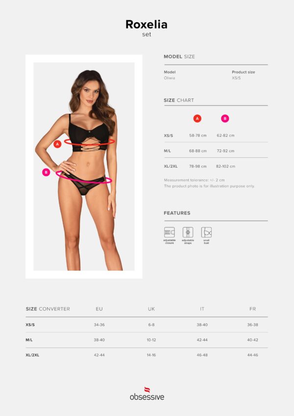 Obsessive - Roxelia 2-Delige Set - Zwart - Afbeelding 5