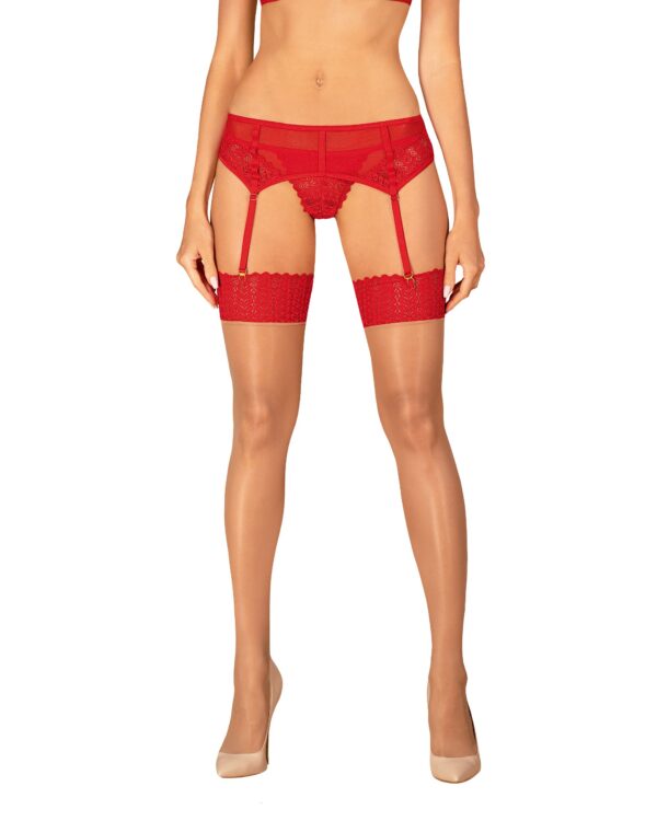 Obsessive - Ingridia 3-delige Set - Rood - Afbeelding 2
