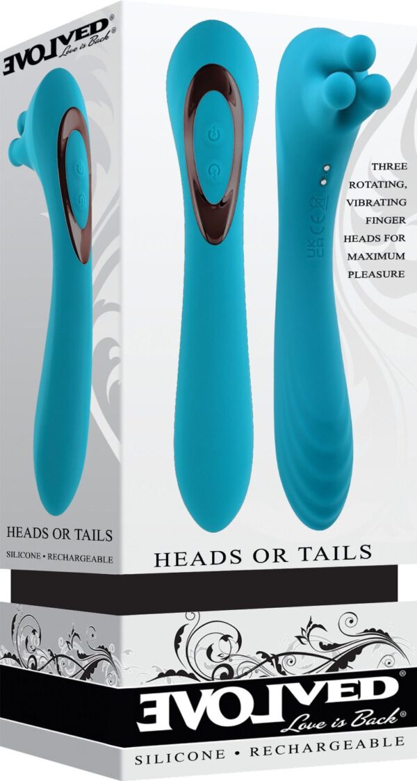 Evolved - Heads or Tails Vibrator - Blauw - Afbeelding 8