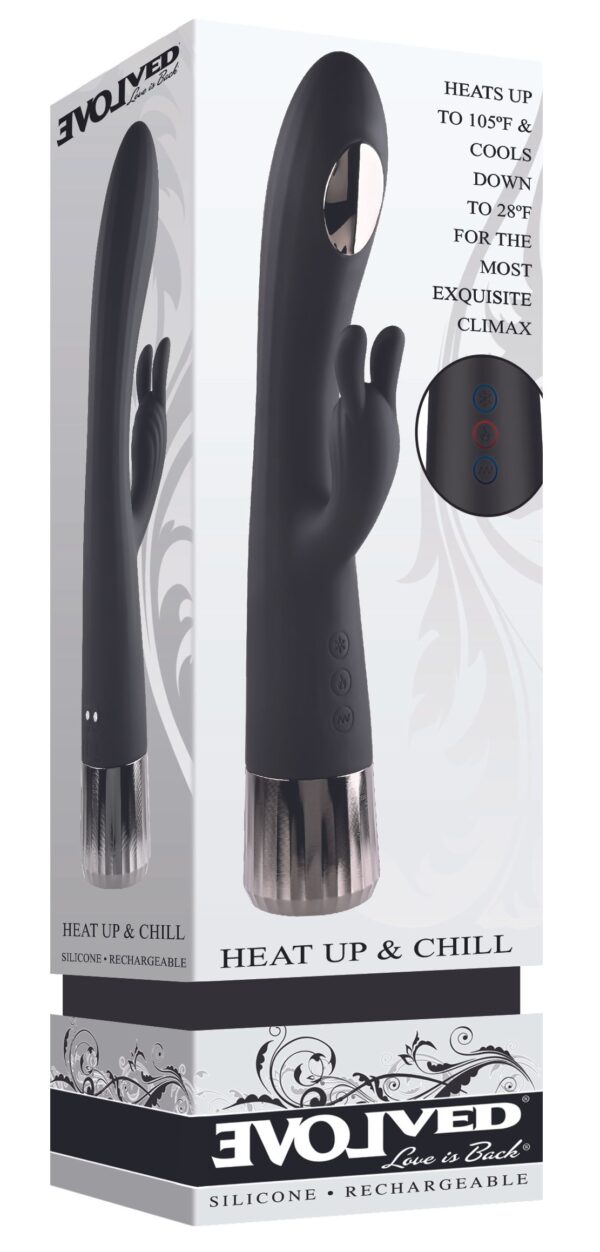 Evolved - Heat Up and Chill Rabbit Vibrator - Zwart - Afbeelding 6