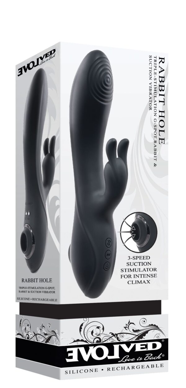 Evolved - Rabbit Hole Vibrator - Zwart - Afbeelding 8