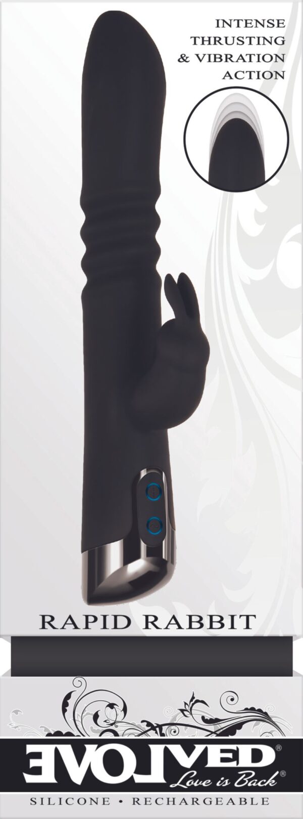 Evolved - Rapid Rabbit Stotende Vibrator - Zwart - Afbeelding 6