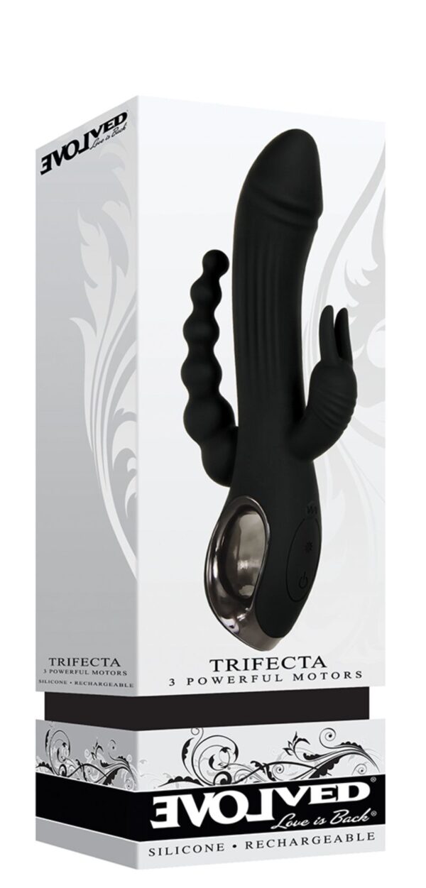 Evolved - Trifecta Rabbit Vibrator - Zwart - Afbeelding 6