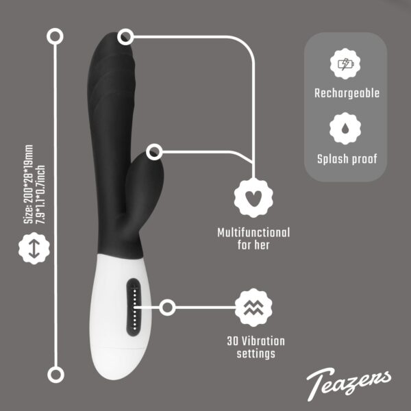 Teazers Tarzan Vibrator - Zwart - Afbeelding 8