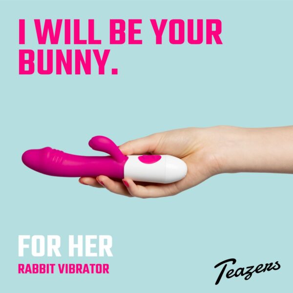Realistische Rabbit Vibrator - Roze - Afbeelding 12