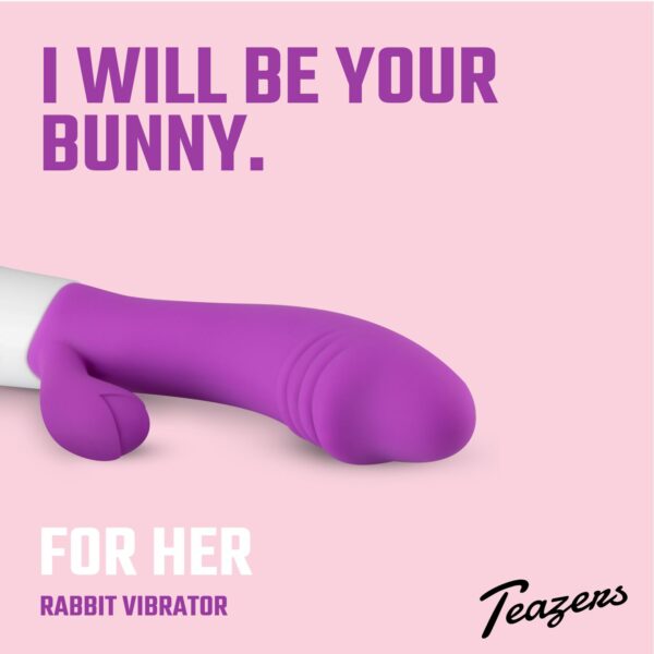 Realistische Rabbit Vibrator - Paars - Afbeelding 12