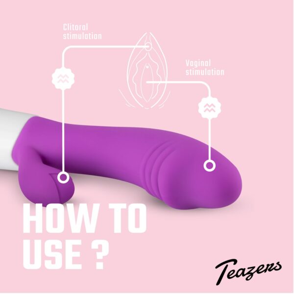 Realistische Rabbit Vibrator - Paars - Afbeelding 8