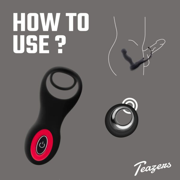 Teazers Cock And Ball Ring Prostate Vibrator Met Afstandsbediening - Afbeelding 2
