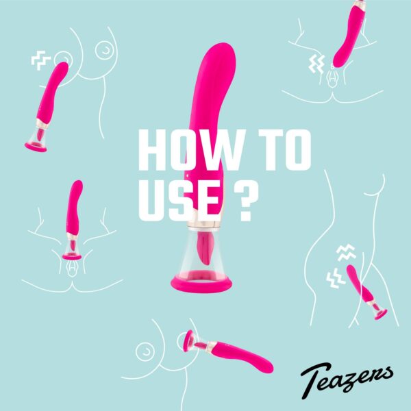 Teazers - Pleasure Pump Met G-Spot Vibrator - Roze - Afbeelding 2