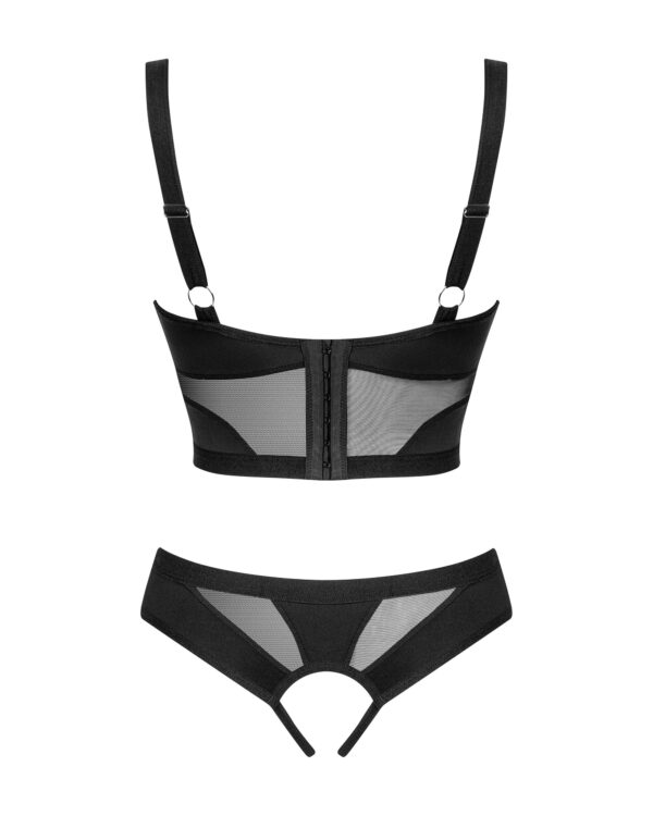 Obsessive - Chic Amoria Tweedelige Open Set - Zwart - Afbeelding 3