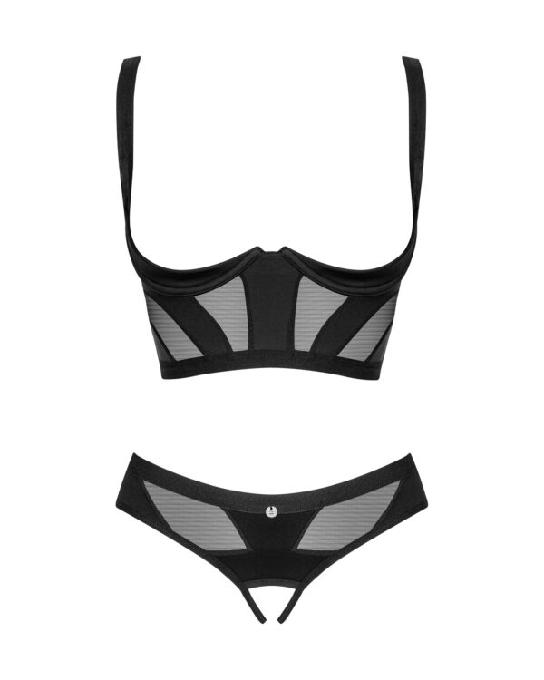 Obsessive - Chic Amoria Tweedelige Open Set - Zwart - Afbeelding 2