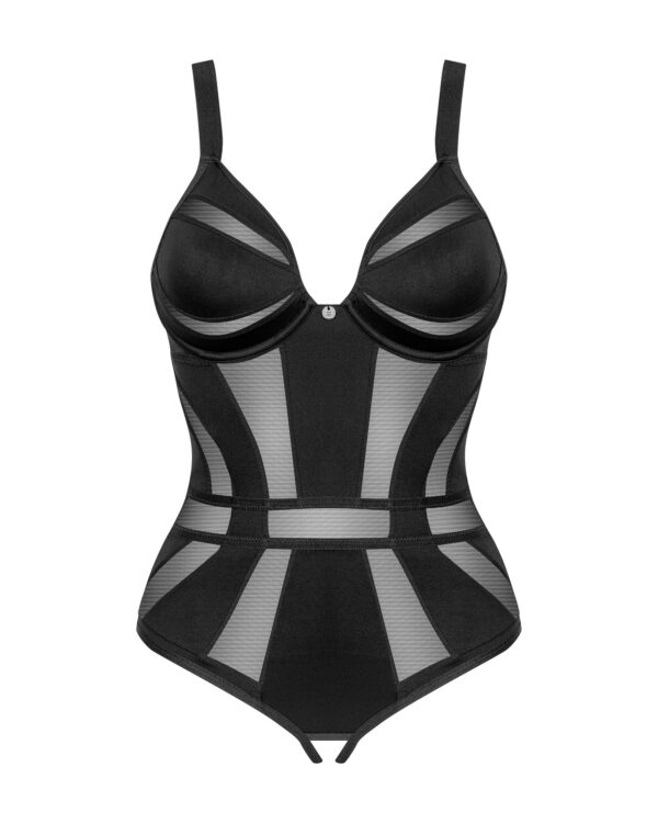 Obsessive - Chic Amoria Kruisloze Teddy - Zwart - Afbeelding 3