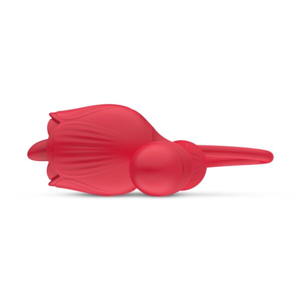 Teazers Roos Vibrator met Stotende Dildo - Afbeelding 6