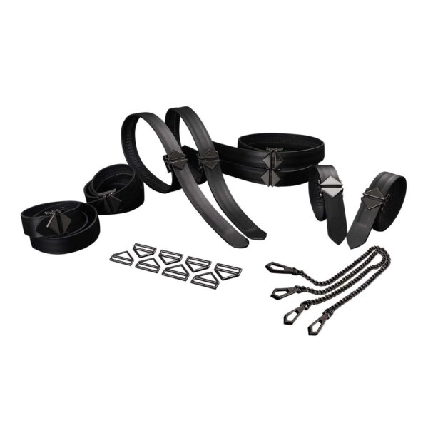 LOCKINK - 8-Bondage-Riemen Restrain Set - zwart - Afbeelding 3