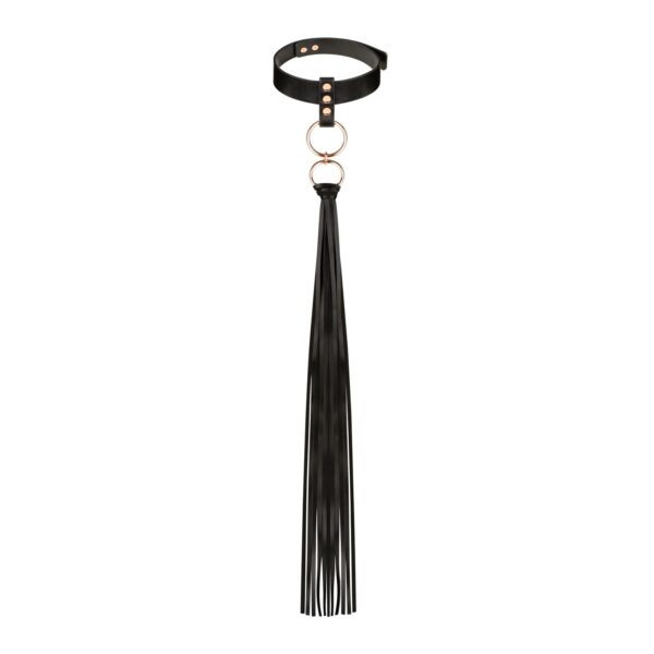 Rosy Gold - Halsband met Flogger - Zwart - Afbeelding 2