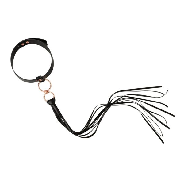 Rosy Gold - Halsband met Flogger - Zwart - Afbeelding 4