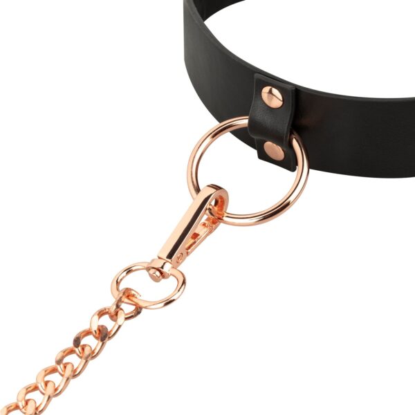 Rosy Gold - Halsband met Leash - Zwart - Afbeelding 6