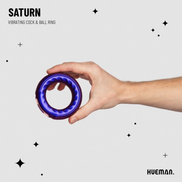 Hueman - Saturn Vibrerende Cock/Ball Ring - Afbeelding 2
