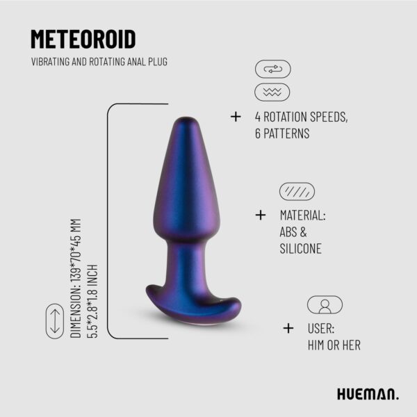 Hueman - Meteoroid Rimmende Anaal Plug - Afbeelding 4