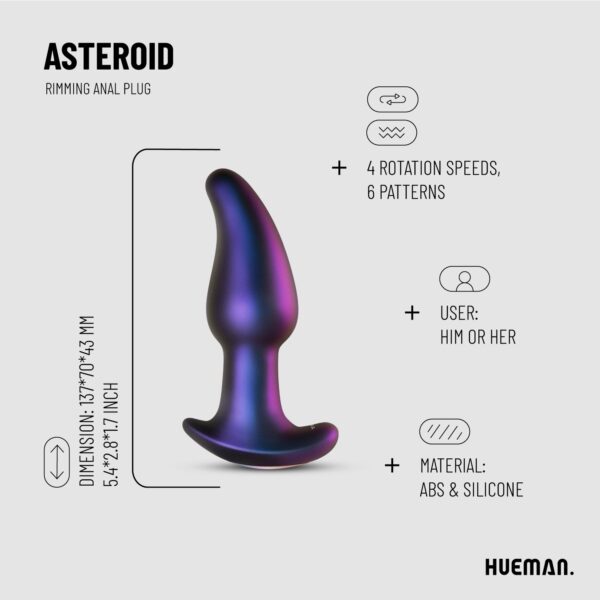 Hueman - Asteroid Rimmende Anaal Plug - Afbeelding 3